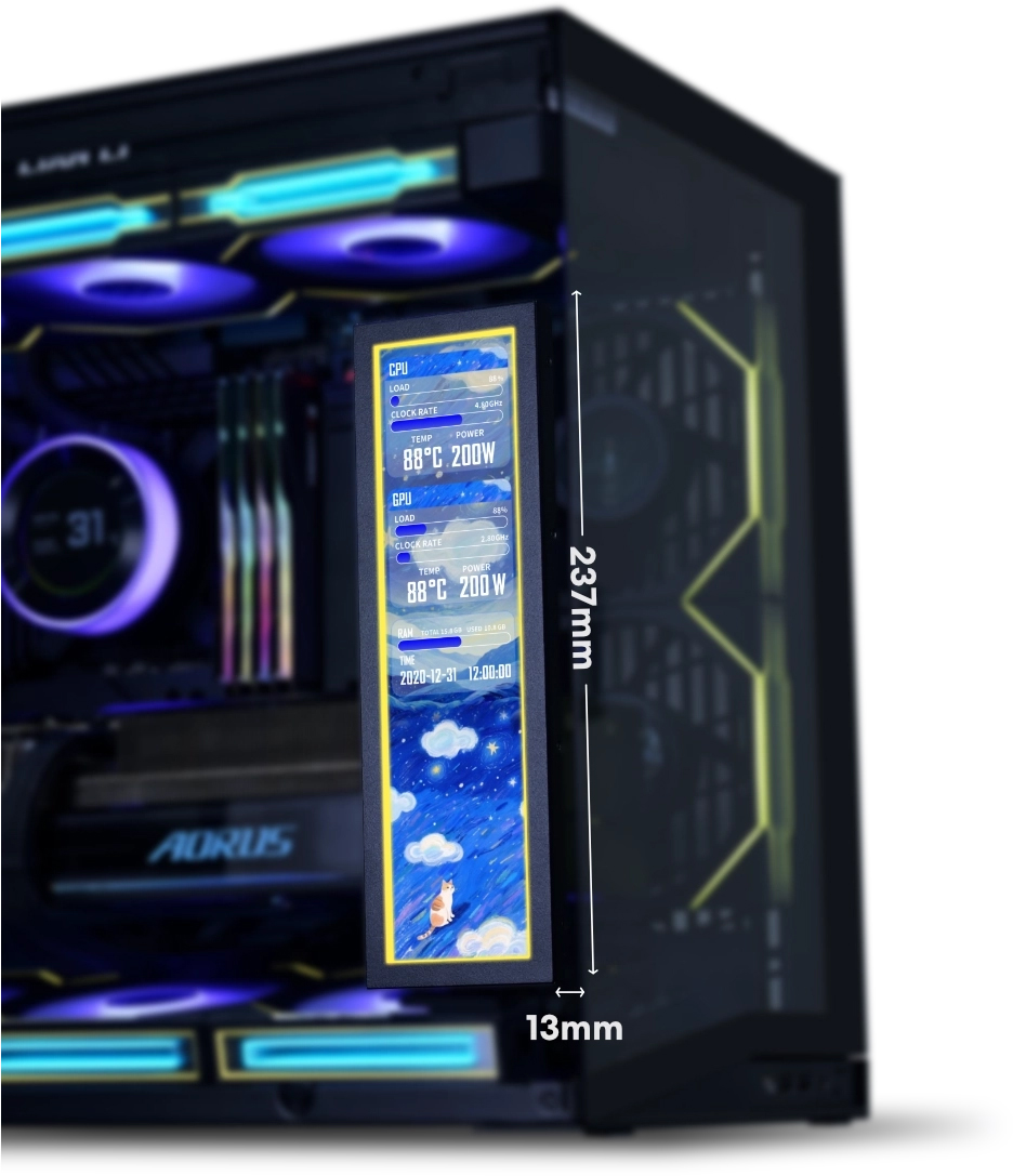 8.8インチ液晶ディスプレイ搭載。ディスプレイのカスタマイズが可能